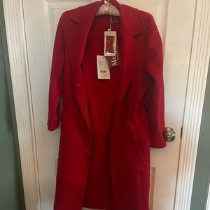 MaxMara Studio Ermanna Authentic Red Cashmere coat